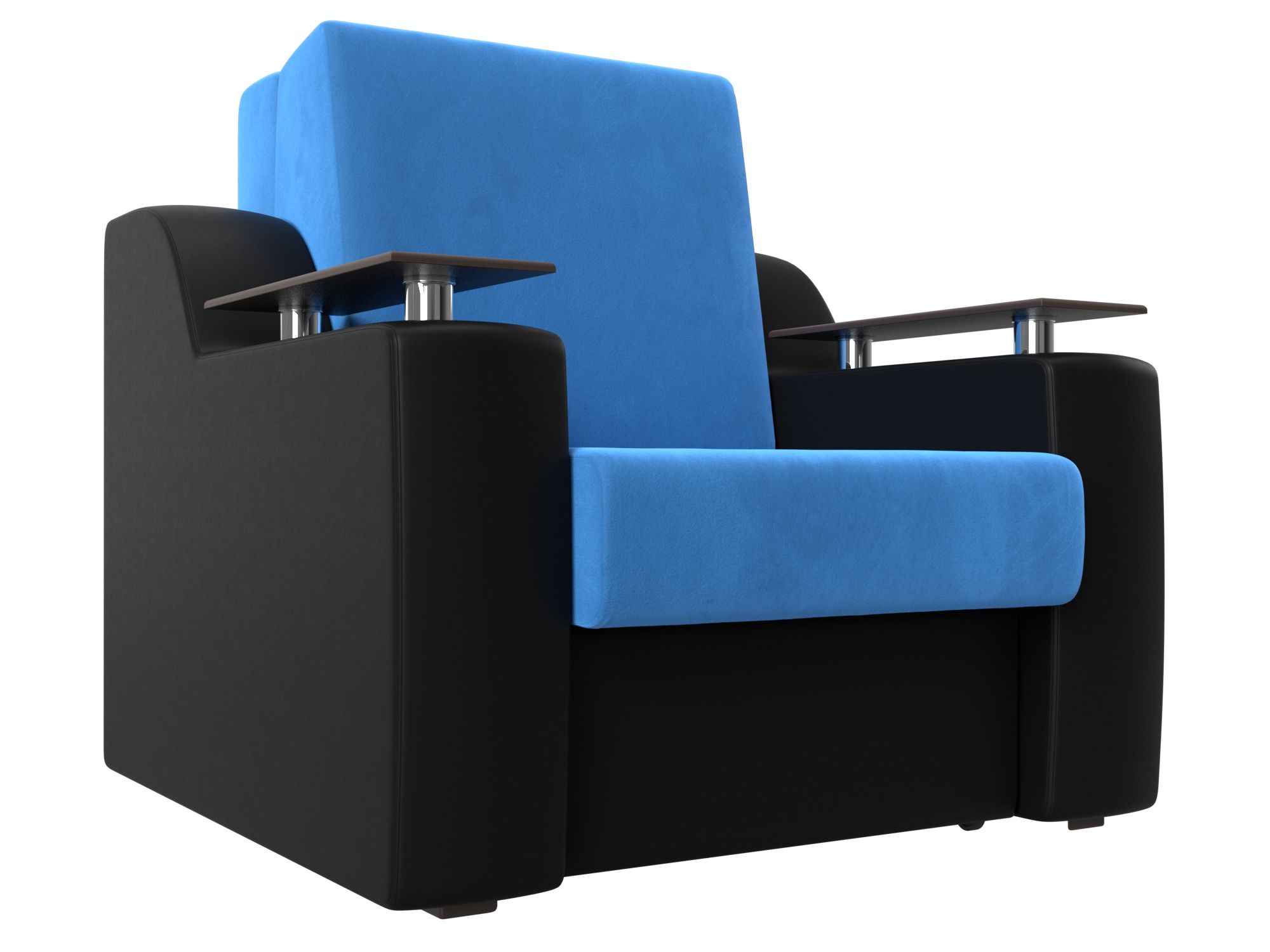 Кресло-кровать Сенатор 80 Голубой\Черный