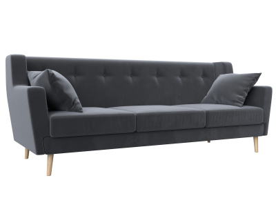 Диван кухонный прямой Брайтон 3 SEVEN 17 серый