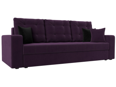 Диван прямой Ливерпуль Фиолетовый/черный