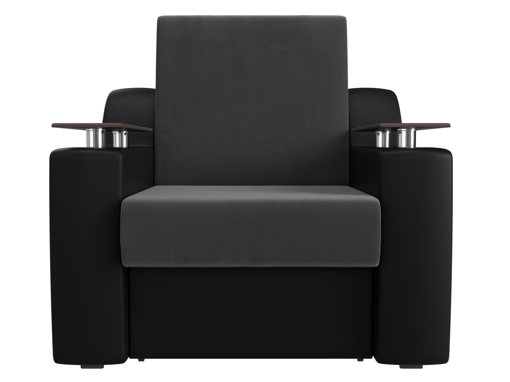Кресло-кровать Сенатор 80 Серый\Черный