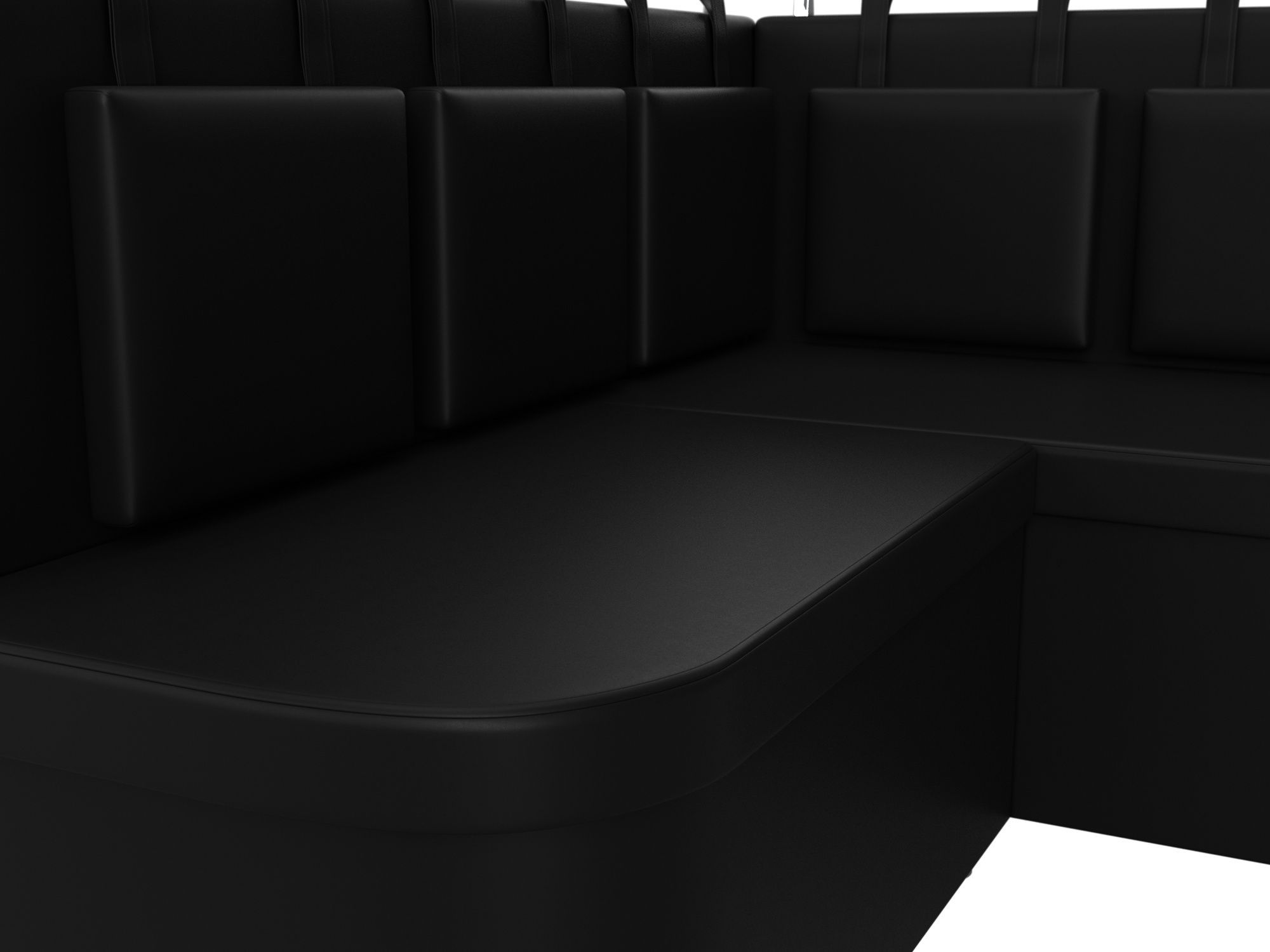 Кухонный угловой диван Уют 2 правый угол Черный