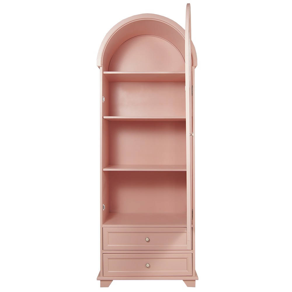 Шкаф одностворчатый "Adelina" в розовом цвете Этажерка