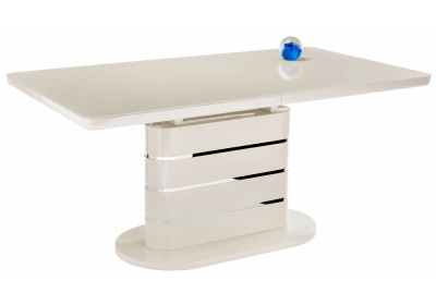 Стол стеклянный Plas 160 beige Woodville