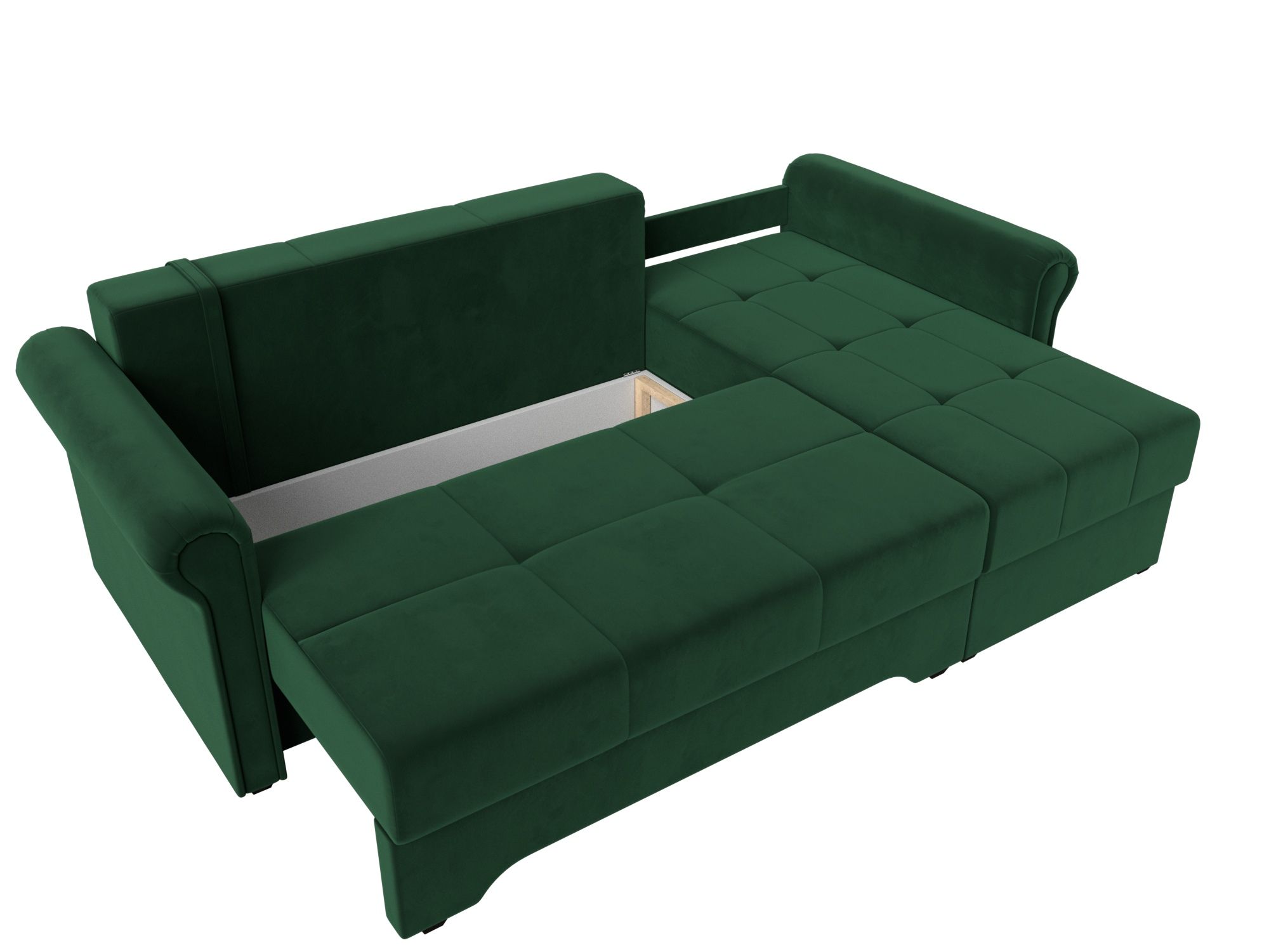 Угловой диван Леон правый угол Зеленый