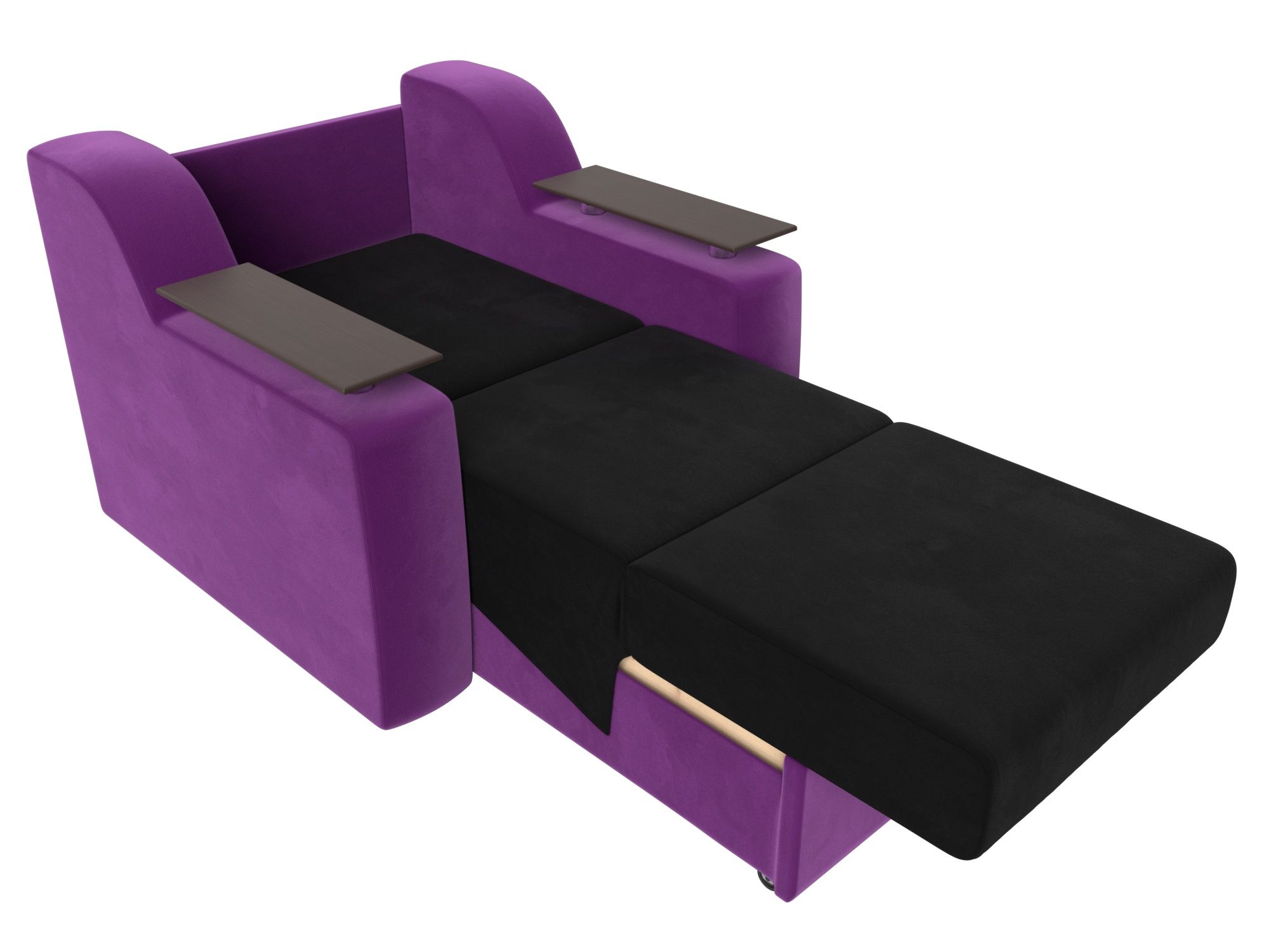 Кресло-кровать Сенатор 80 Черный\Фиолетовый