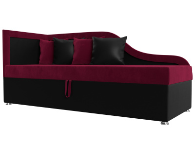 Детский диван Дюна левый угол Бордовый\Черный